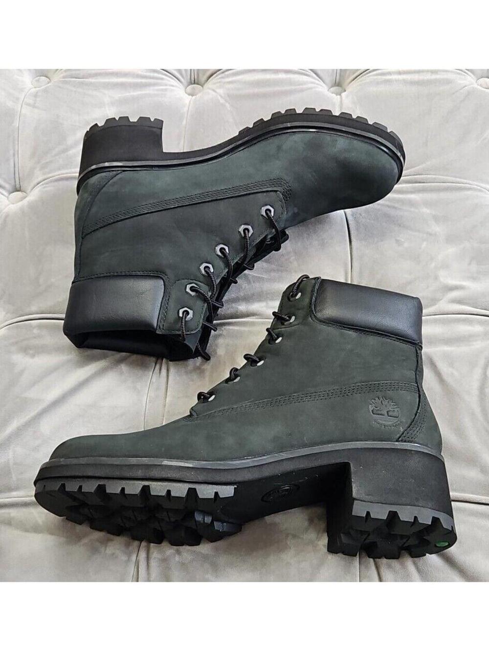 Timberland Womens Kinsley A25C4 Nubuck Waterproof Ankle Combat Boots Heels 9.5